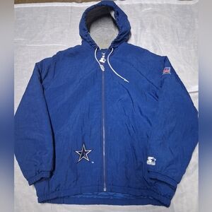 90s Vintage Cowboys Jacket Sz. XXL Made In Corea Blue Color Starter Jacket